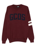GCDS crew-neck stripe-detail sweater
