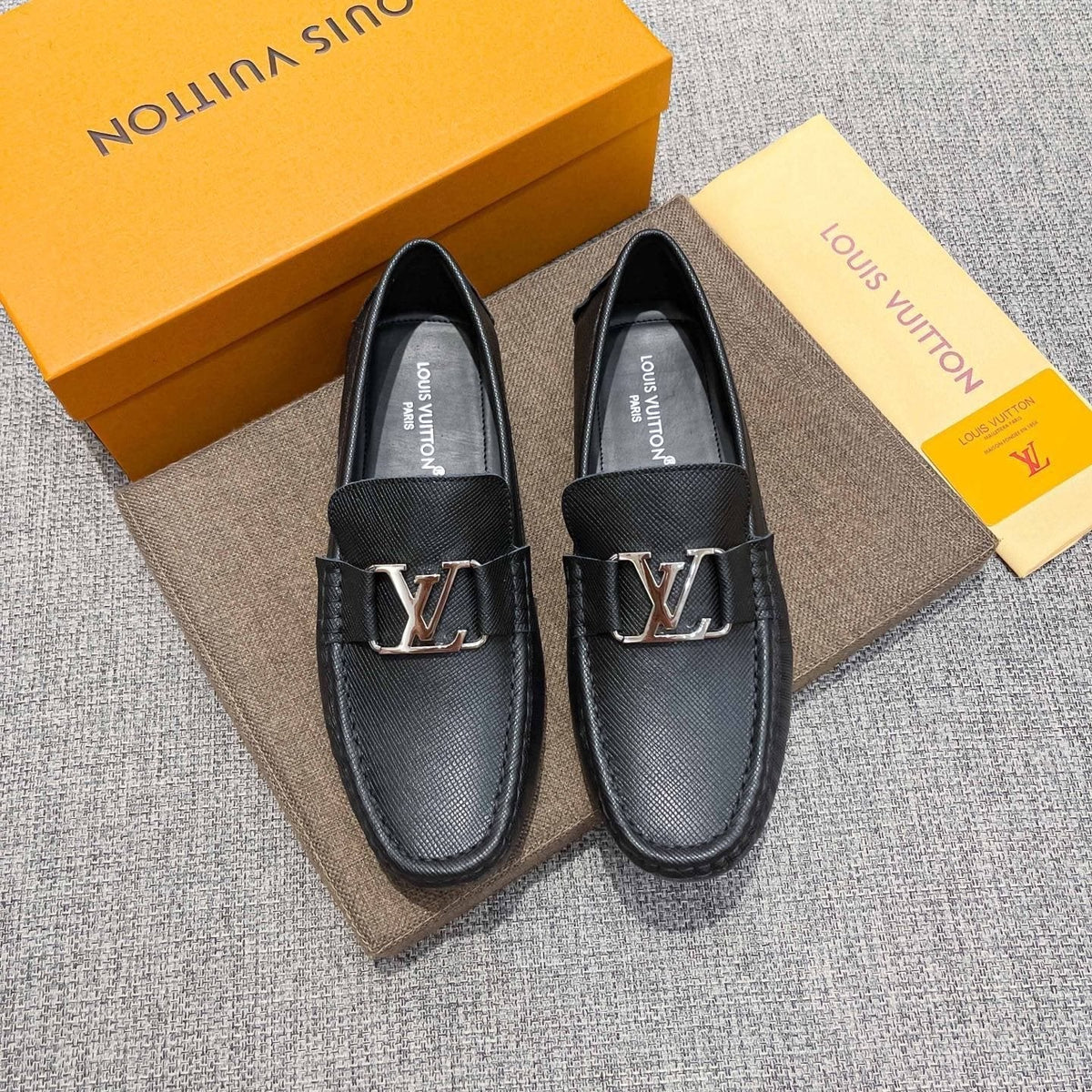 Louis Vuitton Black Metal-Hardware Loafers - Moccasin-Inspired Toe Seam