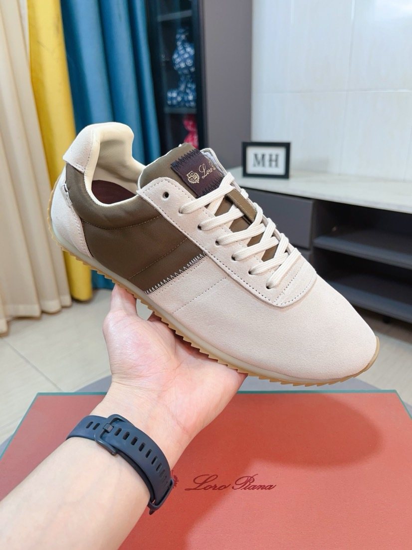 Loro Piana Low-Top Lace-Up Sneakers